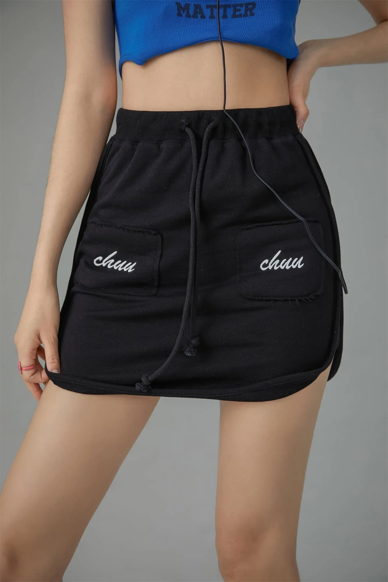 String Pocket Mini Skirt