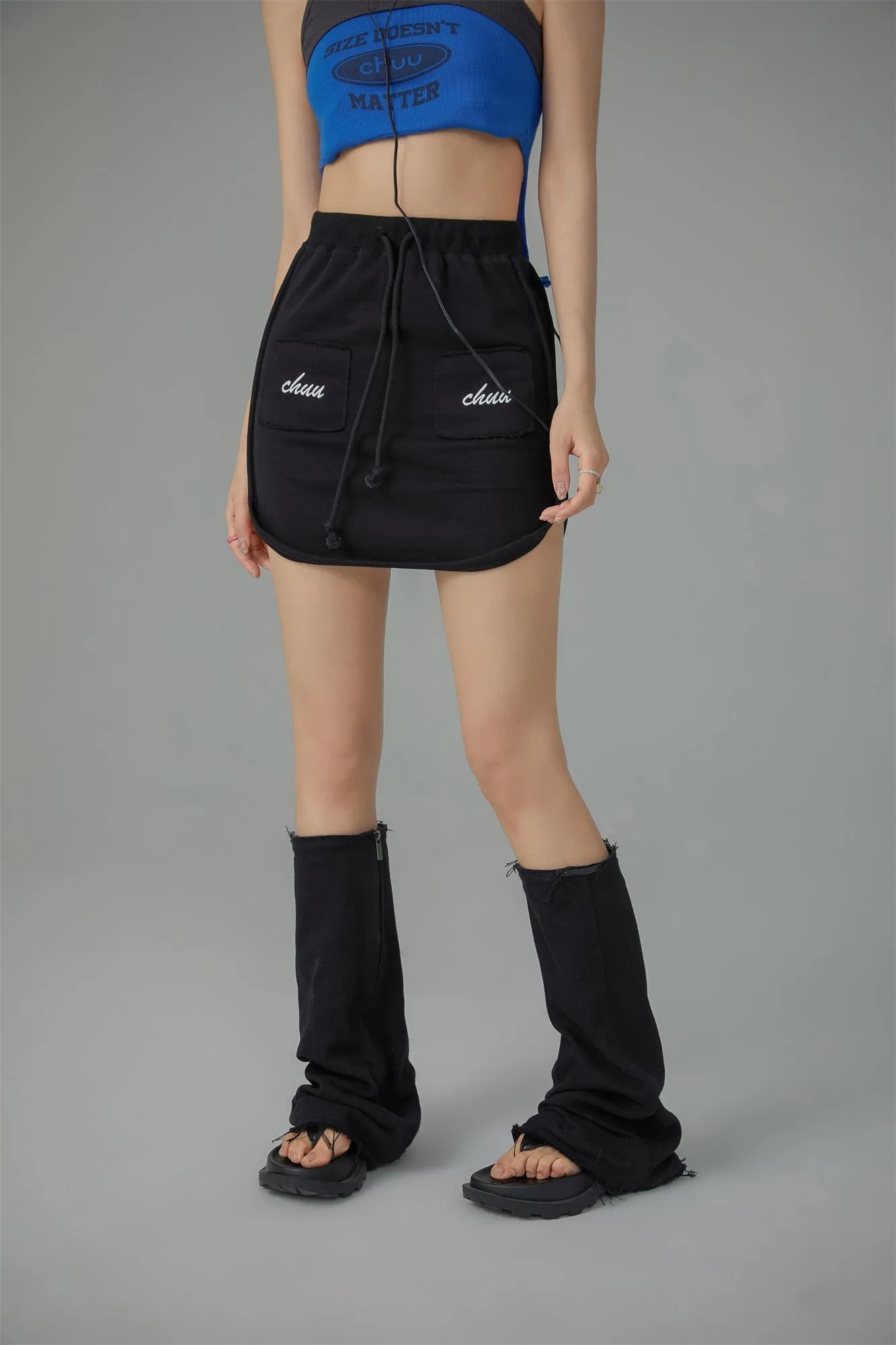 String Pocket Mini Skirt