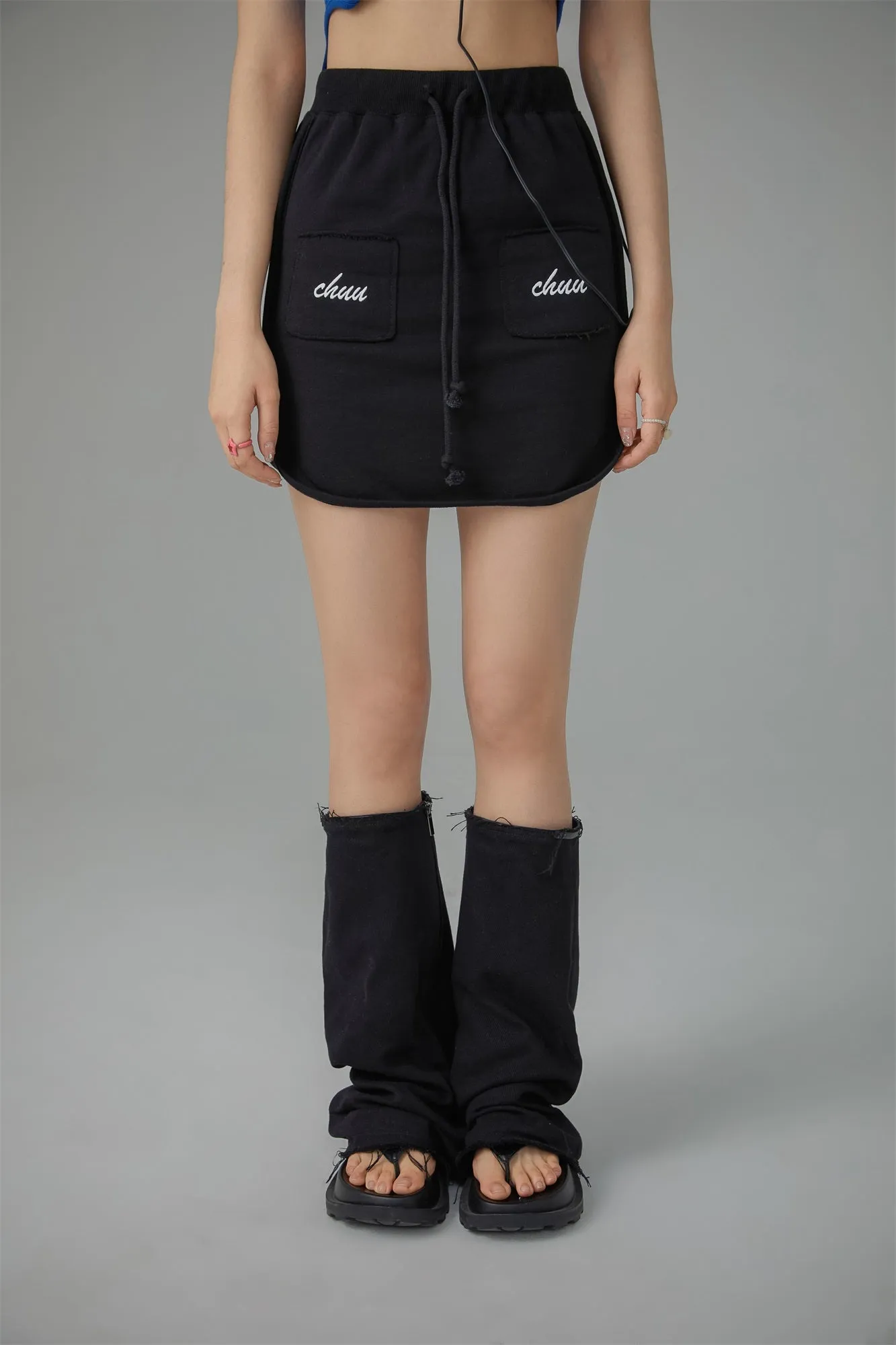 String Pocket Mini Skirt