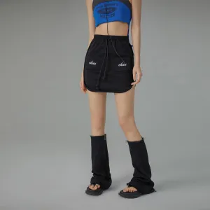 String Pocket Mini Skirt