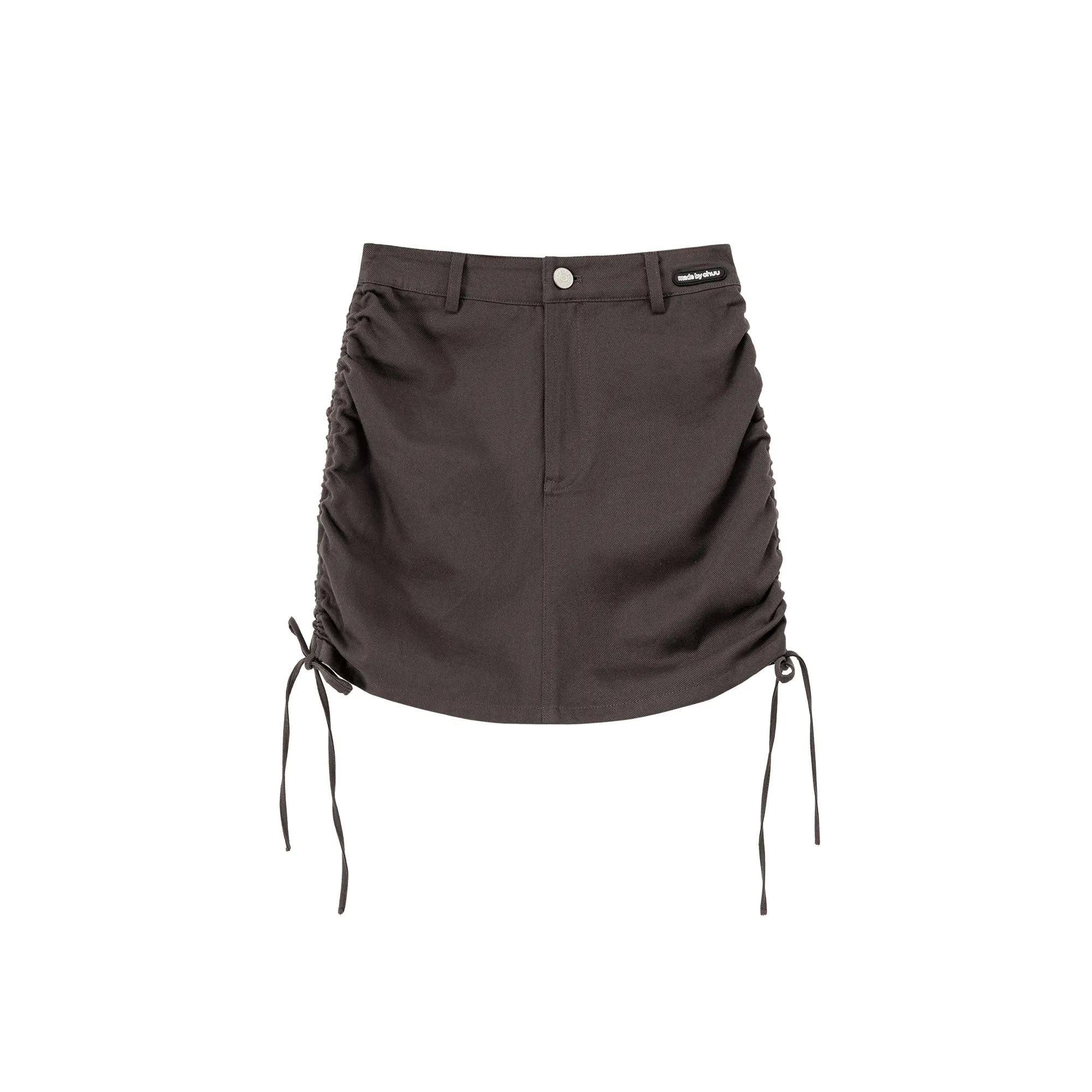 String Shirring Mini Skirt