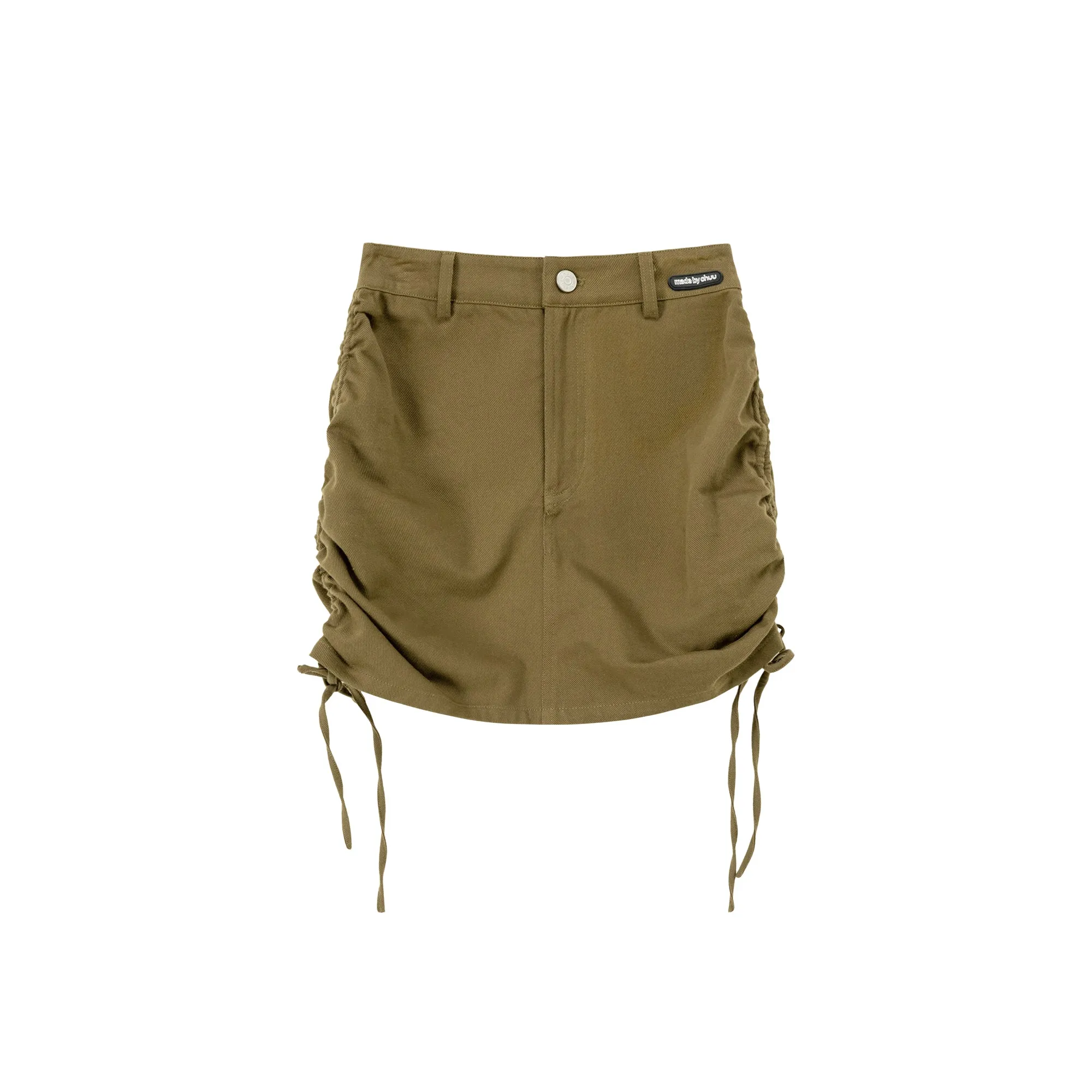 String Shirring Mini Skirt