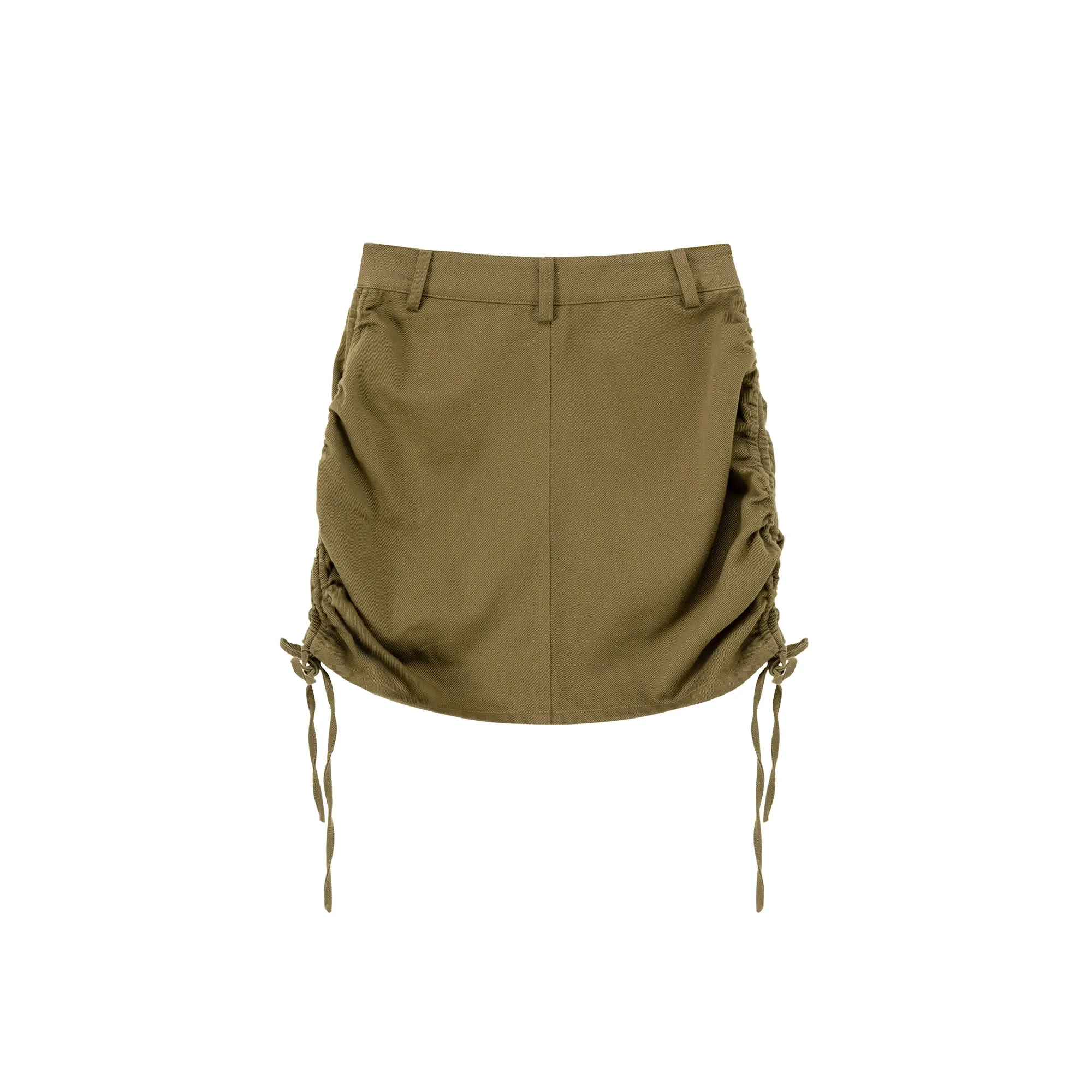 String Shirring Mini Skirt