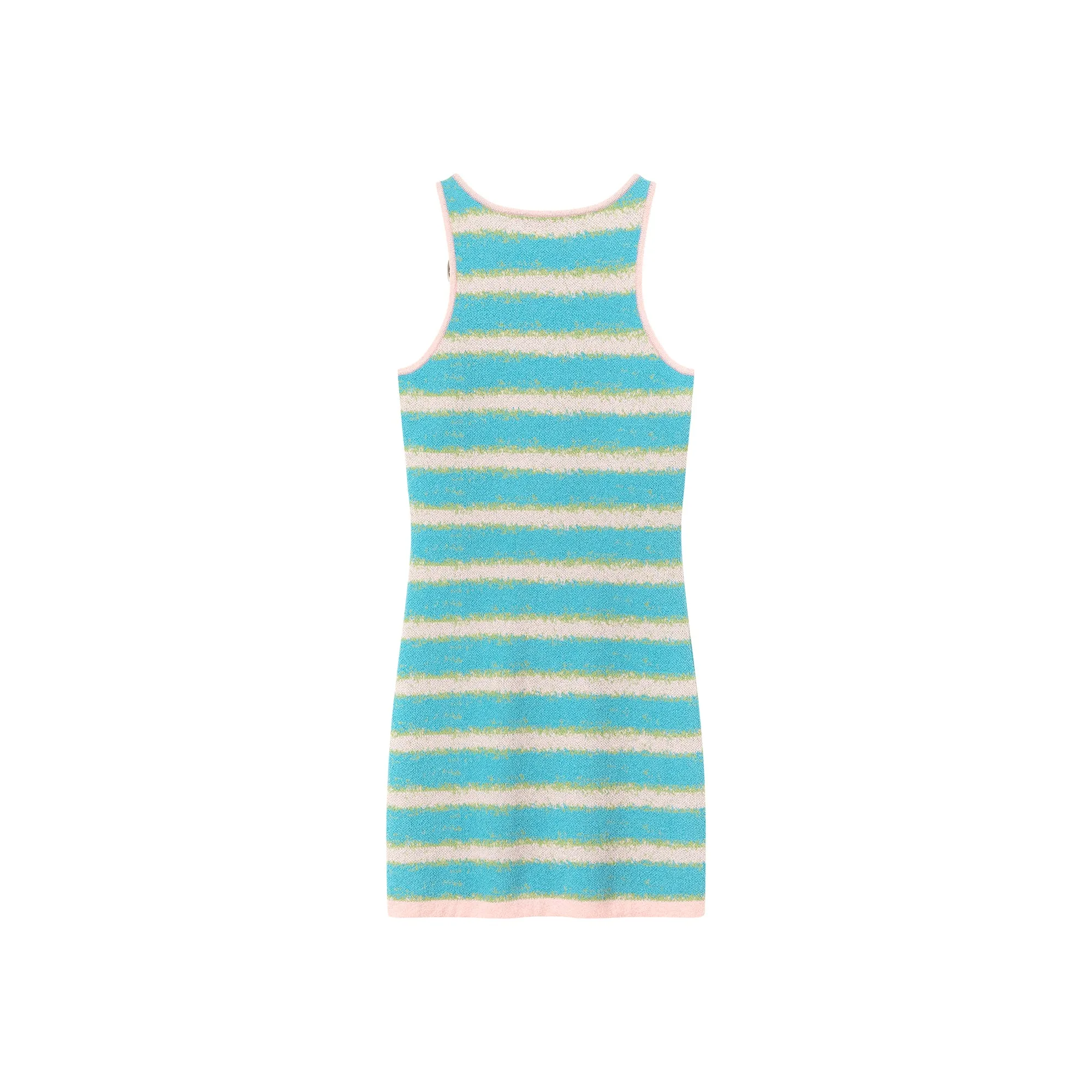 Striped Sleeveless Cutout Mini Dress