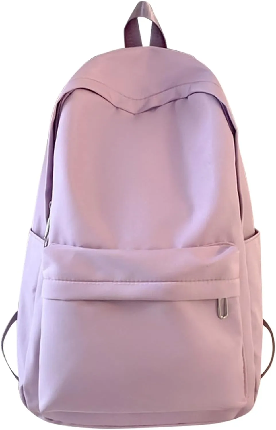 Student Backpack Fashionable New Pattern Simple Solid Color Practical Large Capacity Backpack (Purple, One Size)