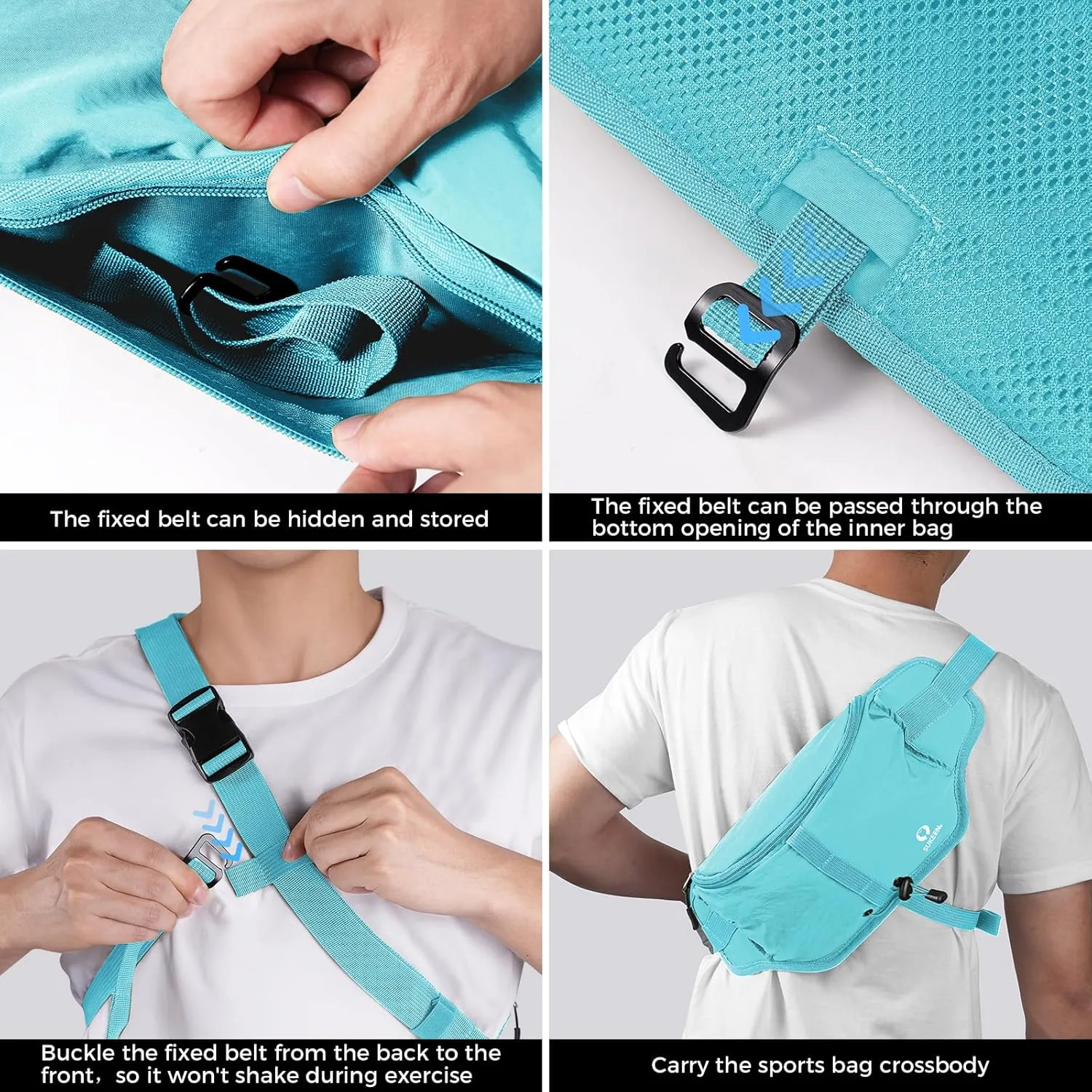 Sukeen Hiking Waist Packs Portable,Water Resistant Fanny Bag with Adjustable Strap For Outdoors Workout Traveling Cycling Dog Walking, Blue