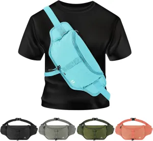 Sukeen Hiking Waist Packs Portable,Water Resistant Fanny Bag with Adjustable Strap For Outdoors Workout Traveling Cycling Dog Walking, Blue