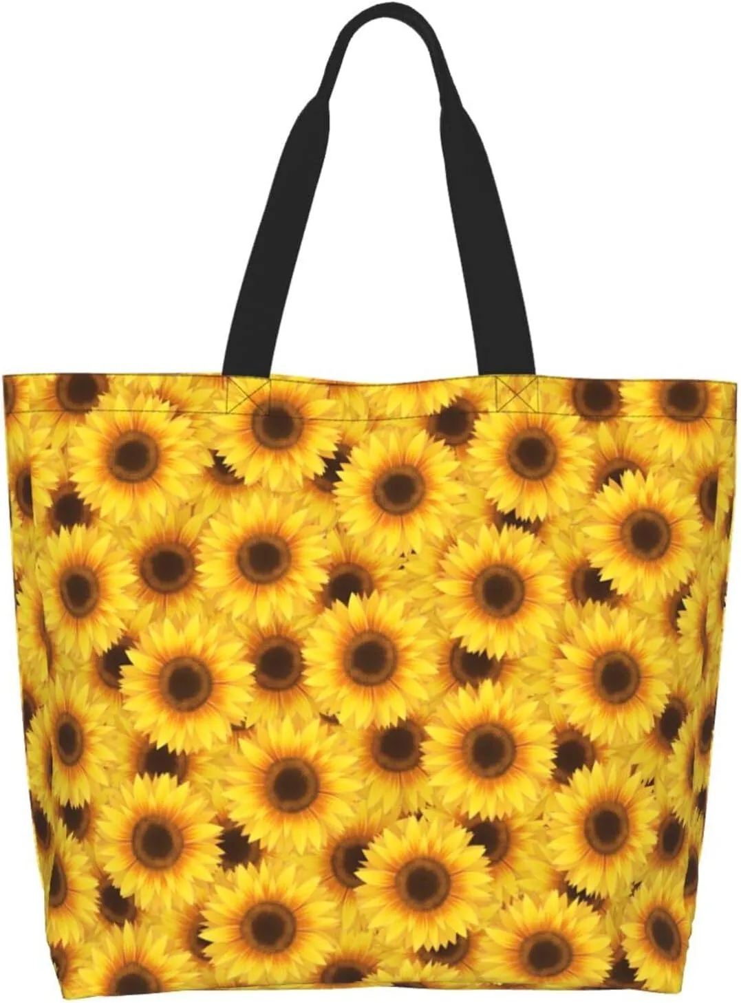 Sunflower Casual Daily Handbags Classic Style Shoulder Bags Women'S Large-Capacity Shoulder Shopping Bags Black