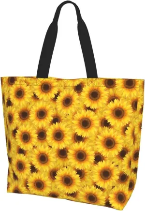 Sunflower Casual Daily Handbags Classic Style Shoulder Bags Women'S Large-Capacity Shoulder Shopping Bags Black