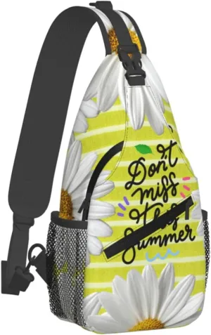 Sunflower Chest Bags Crossbody Sling Bag Shoulder Bag Travel Hiking Daypack For Men Women