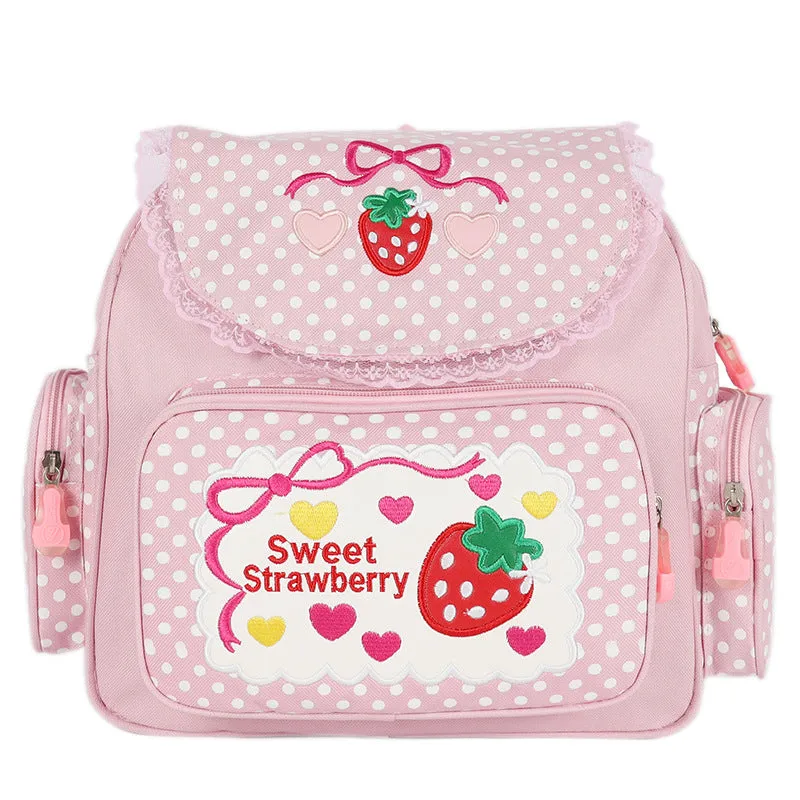 Sweet Strawberry Soft Girl Backpack