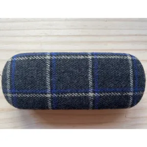 Tartan Covered Hard Shell Glasses Cases | Charcoal Black