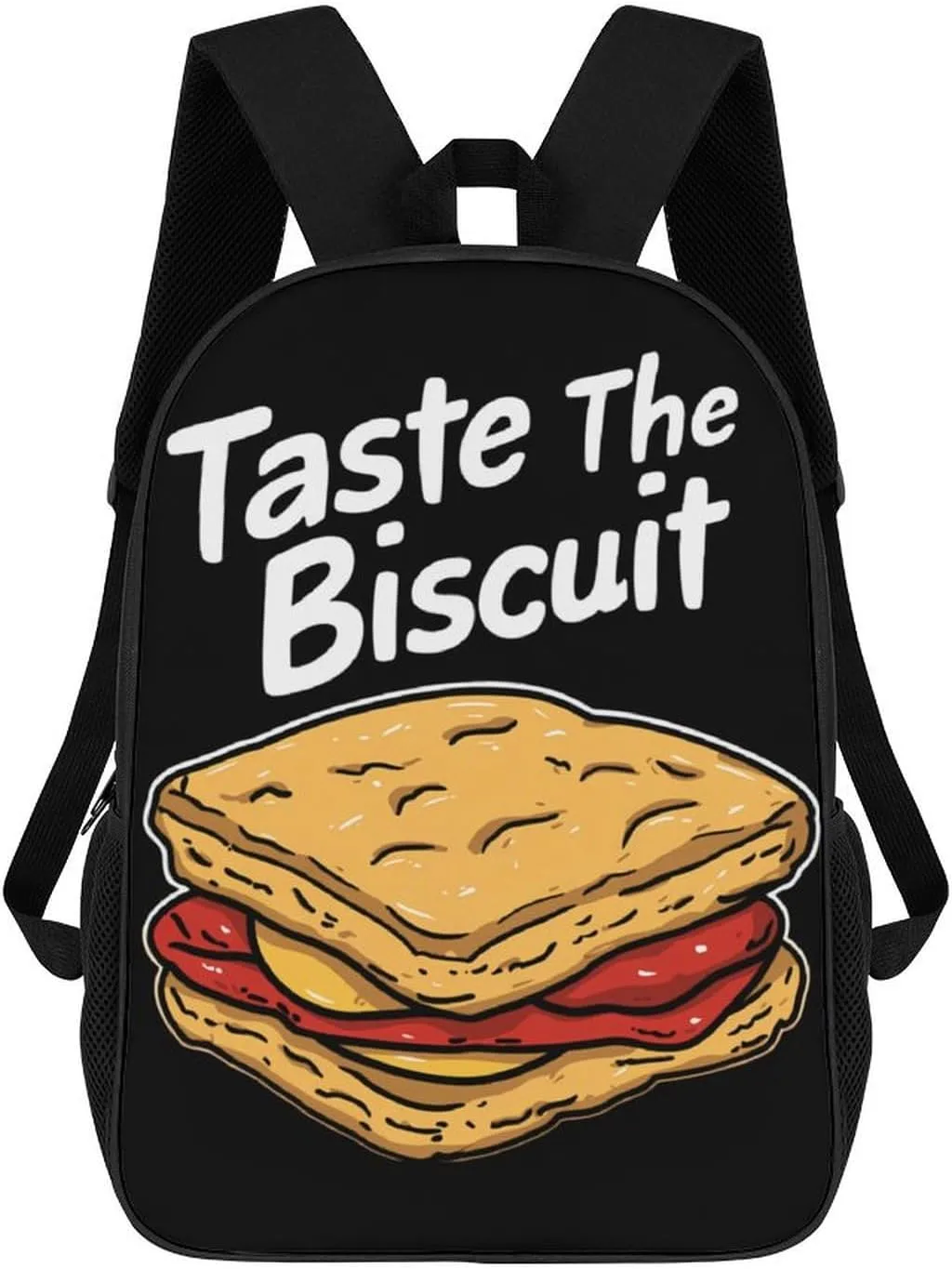 Taste The Biscuit 17 Inch Shoulder Backpack Fashion Laptop Bag Travel Daypack for Camping Hiking