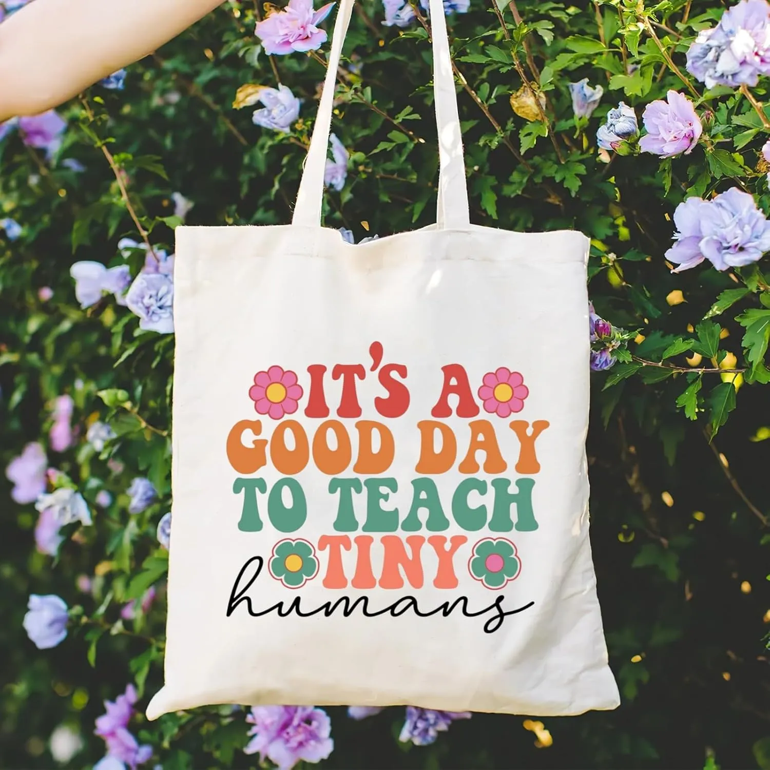 Teacher Appreciation Gifts Canvas Tote Bags Aesthetic for Women Cloth Cotton Bags Travel Bag Reusable Grocery Shopping Bag