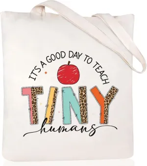 Teacher Appreciation Gifts Canvas Tote Bags Aesthetic for Women Cloth Cotton Bags Travel Bag Reusable Grocery Shopping Bag