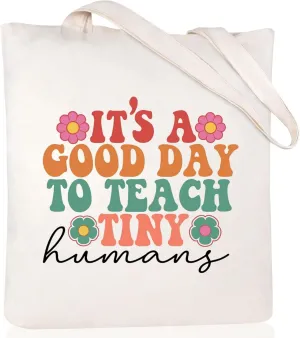 Teacher Appreciation Gifts Canvas Tote Bags Aesthetic for Women Cloth Cotton Bags Travel Bag Reusable Grocery Shopping Bag
