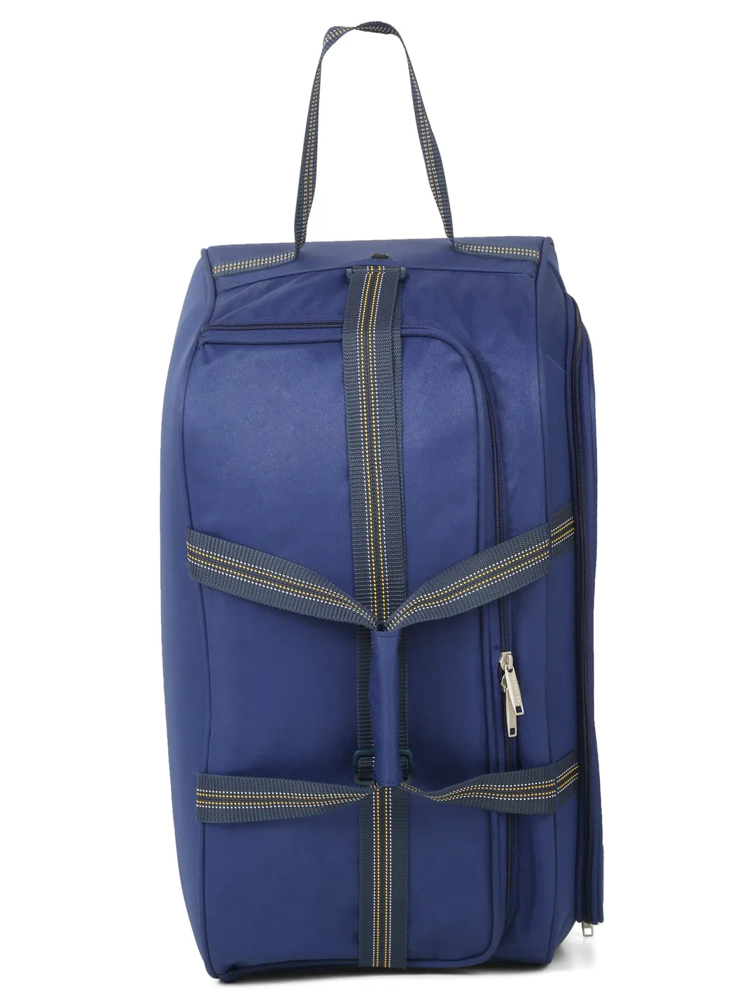 Teakwood Leather Navy Blue Printed Small Duffel Bag