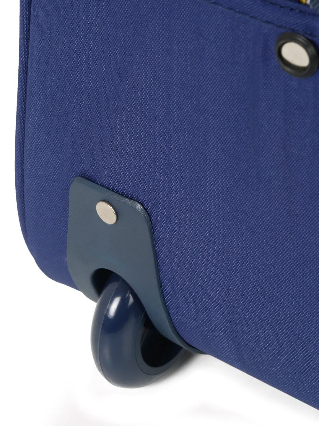 Teakwood Leather Navy Blue Printed Small Duffel Bag