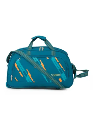 Teakwood Leather Teal Printed Large Duffel Bag