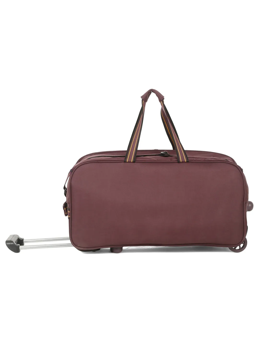Teakwood Leathers Purple Solid Large Duffle Trolley Bag
