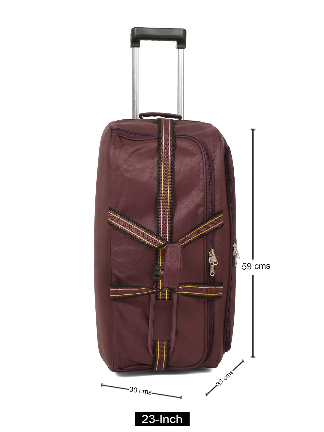 Teakwood Leathers Purple Solid Large Duffle Trolley Bag