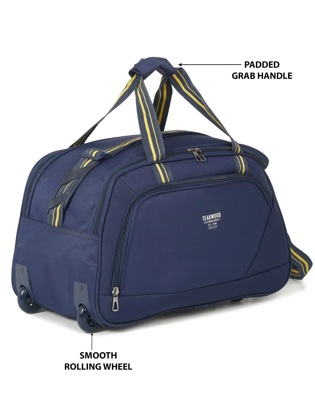 Teal Printed Medium Duffle Bag