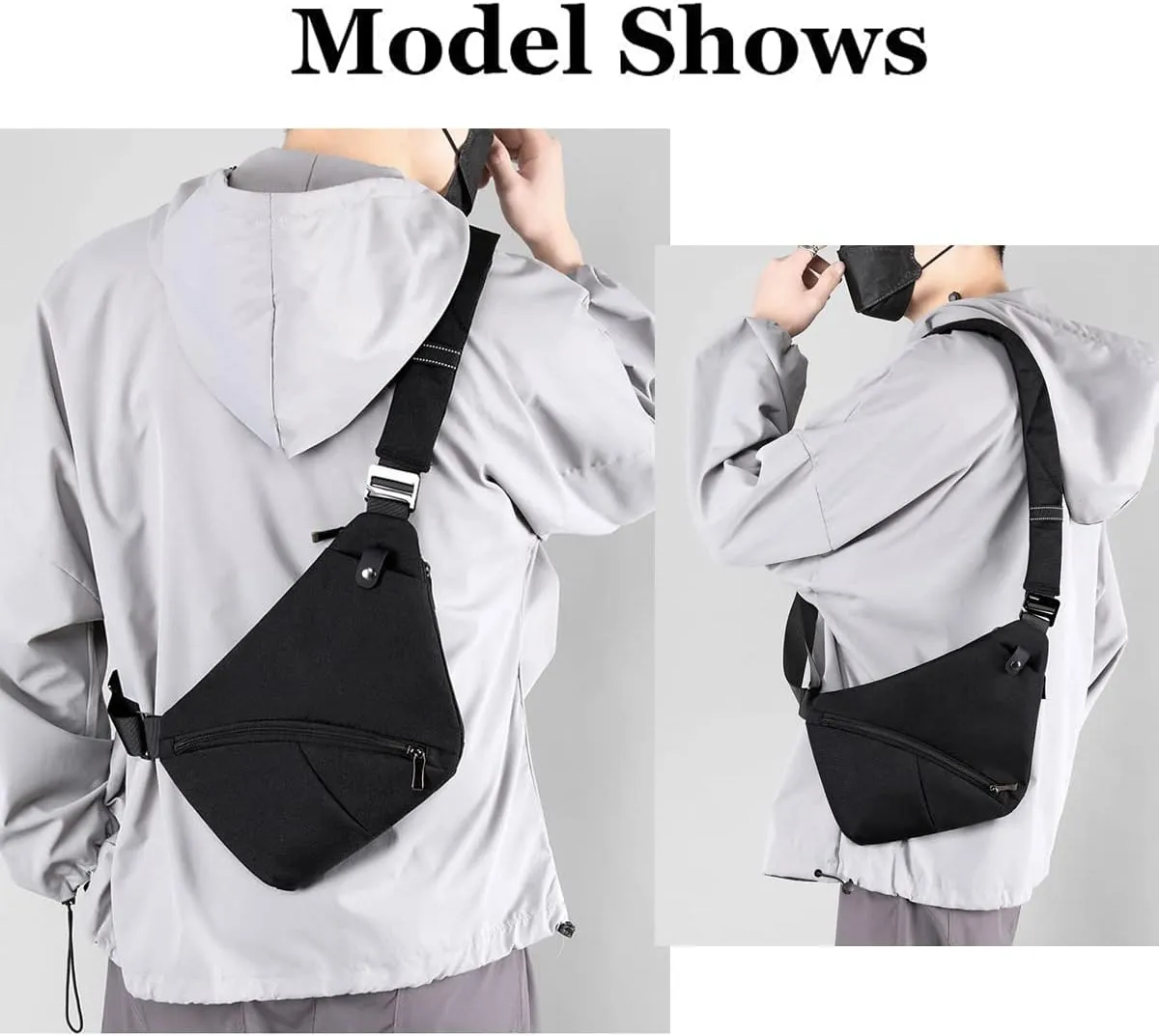 Tealots Small Sling Bag Crossbody Personal Pocket Bag Anti-Thief Chest Bags Shoulder Backpack for Travel Hiking Daypacks