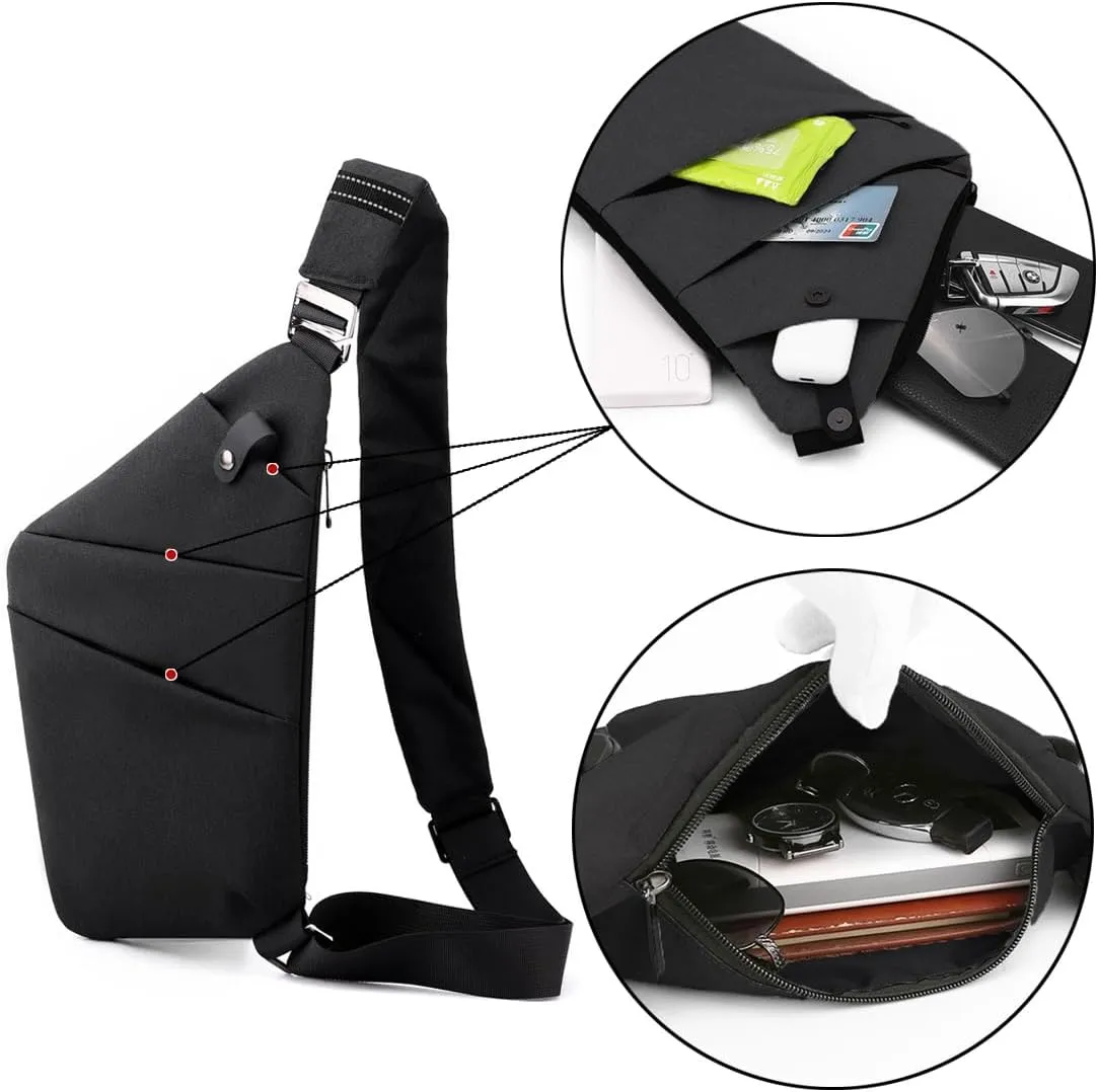 Tealots Small Sling Bag Crossbody Personal Pocket Bag Anti-Thief Chest Bags Shoulder Backpack for Travel Hiking Daypacks
