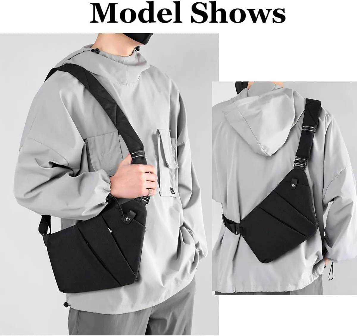 Tealots Small Sling Bag Crossbody Personal Pocket Bag Anti-Thief Chest Bags Shoulder Backpack for Travel Hiking Daypacks