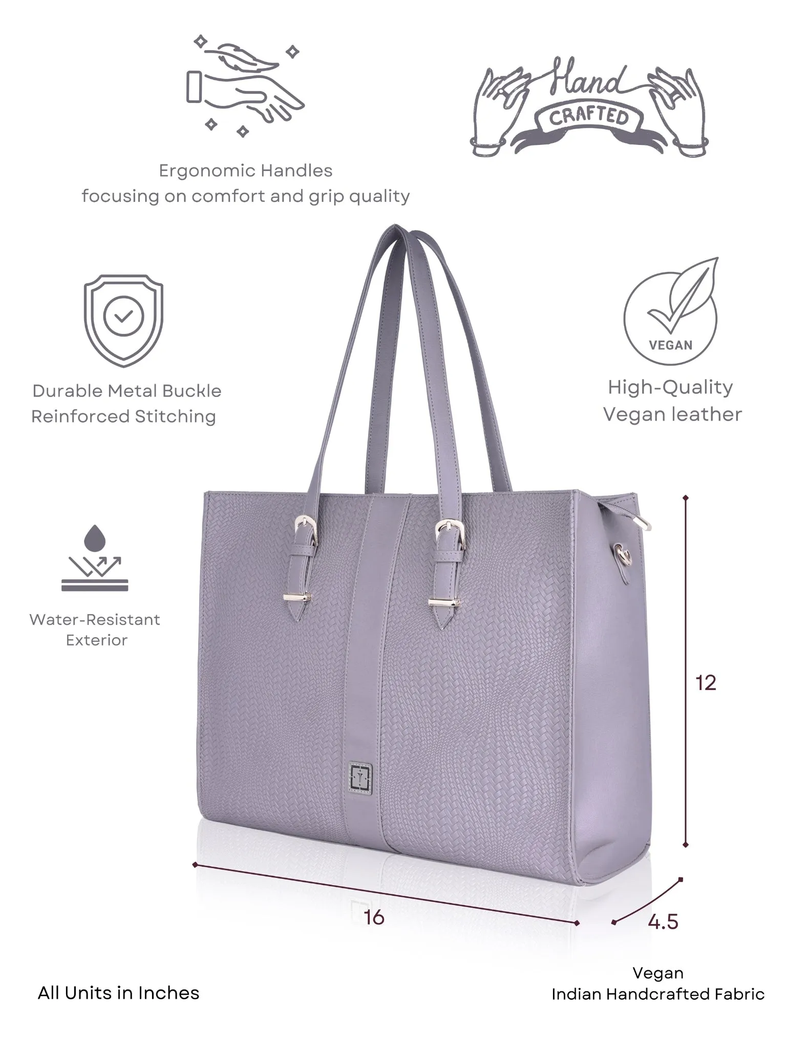 Texas Business Tote Bag | Premium Handcrafted Vegan Leather Shoulder Bag for Professionals & Office Essentials