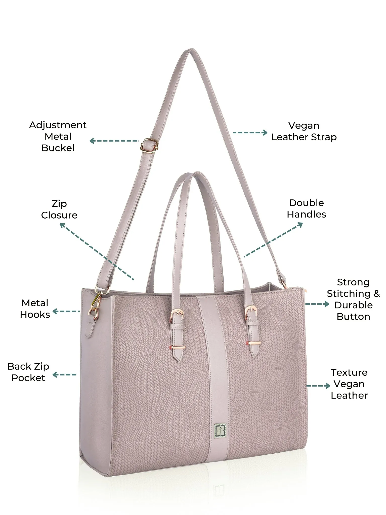 Texas Business Tote Bag | Premium Handcrafted Vegan Leather Shoulder Bag for Professionals & Office Essentials