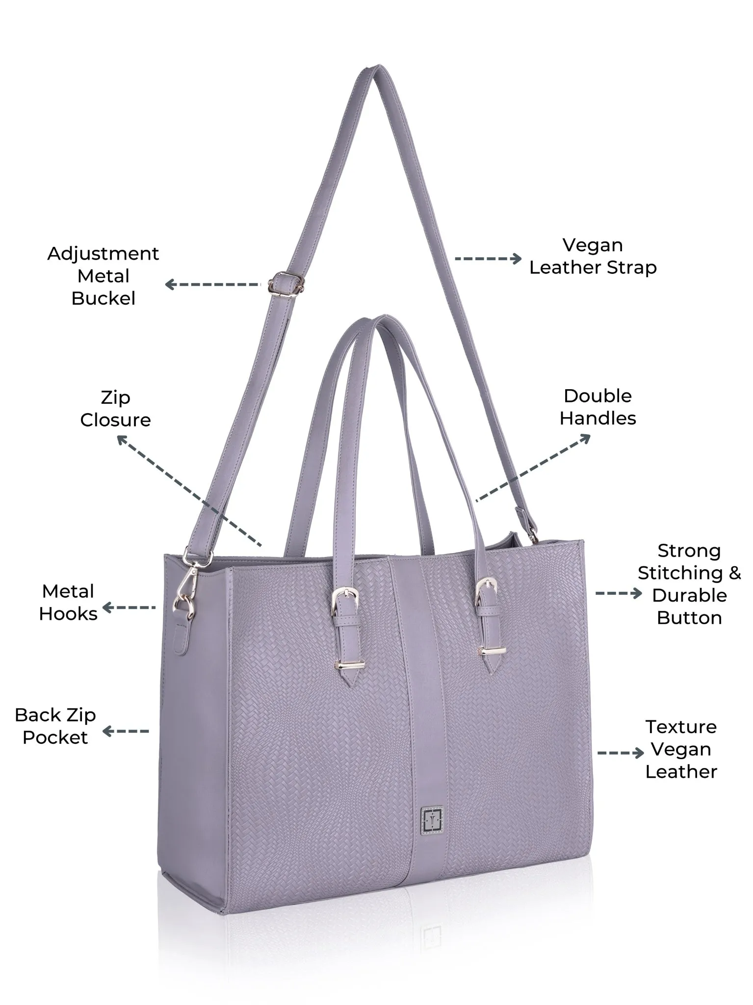 Texas Business Tote Bag | Premium Handcrafted Vegan Leather Shoulder Bag for Professionals & Office Essentials