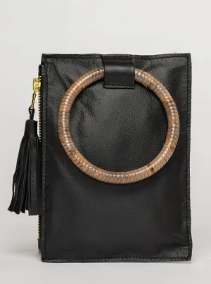 The Bamboo Ring Wristlet | Black
