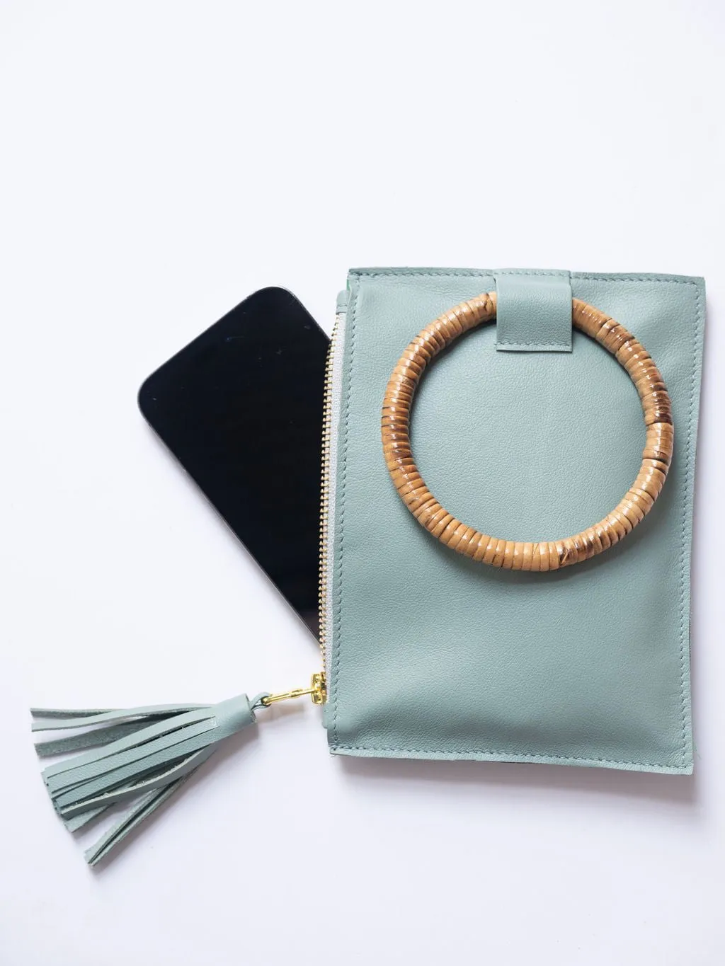 The Bamboo Ring Wristlet | Black