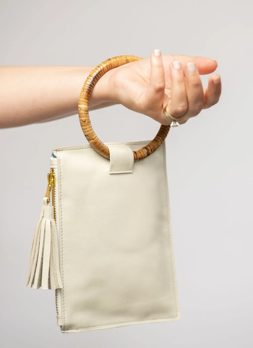 The Bamboo Ring Wristlet | Ivory