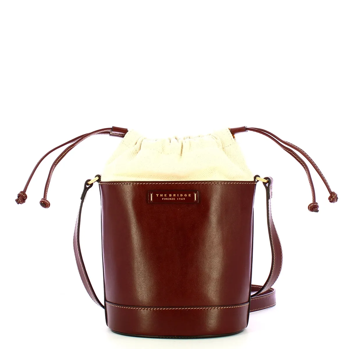 The Bridge - Greta Marrone Bucket Bag - 04312501 - MARRONE/14/ORO