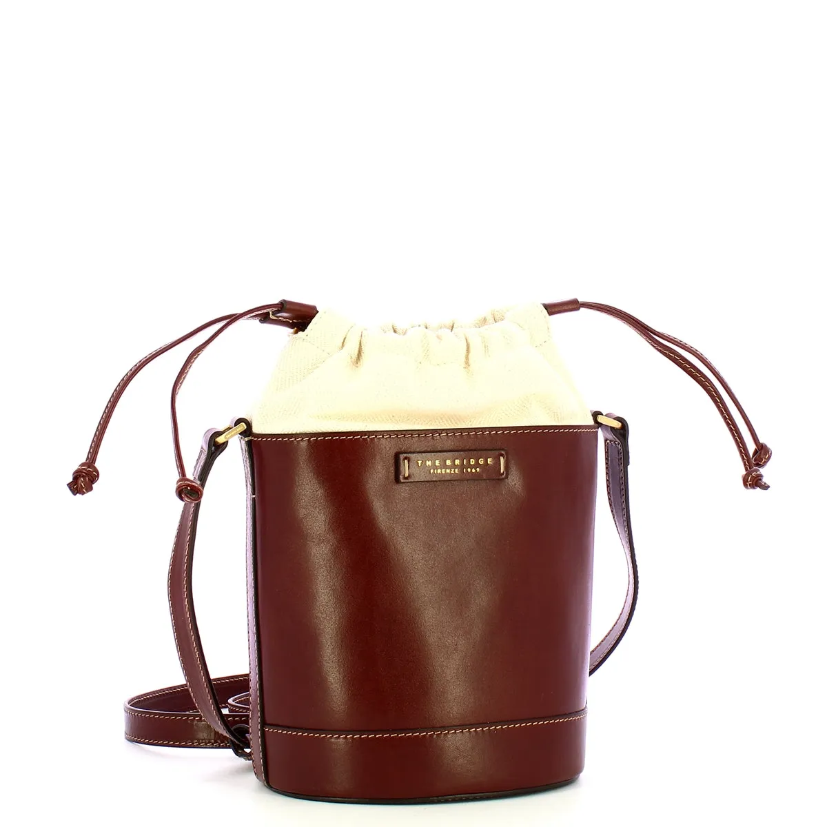 The Bridge - Greta Marrone Bucket Bag - 04312501 - MARRONE/14/ORO