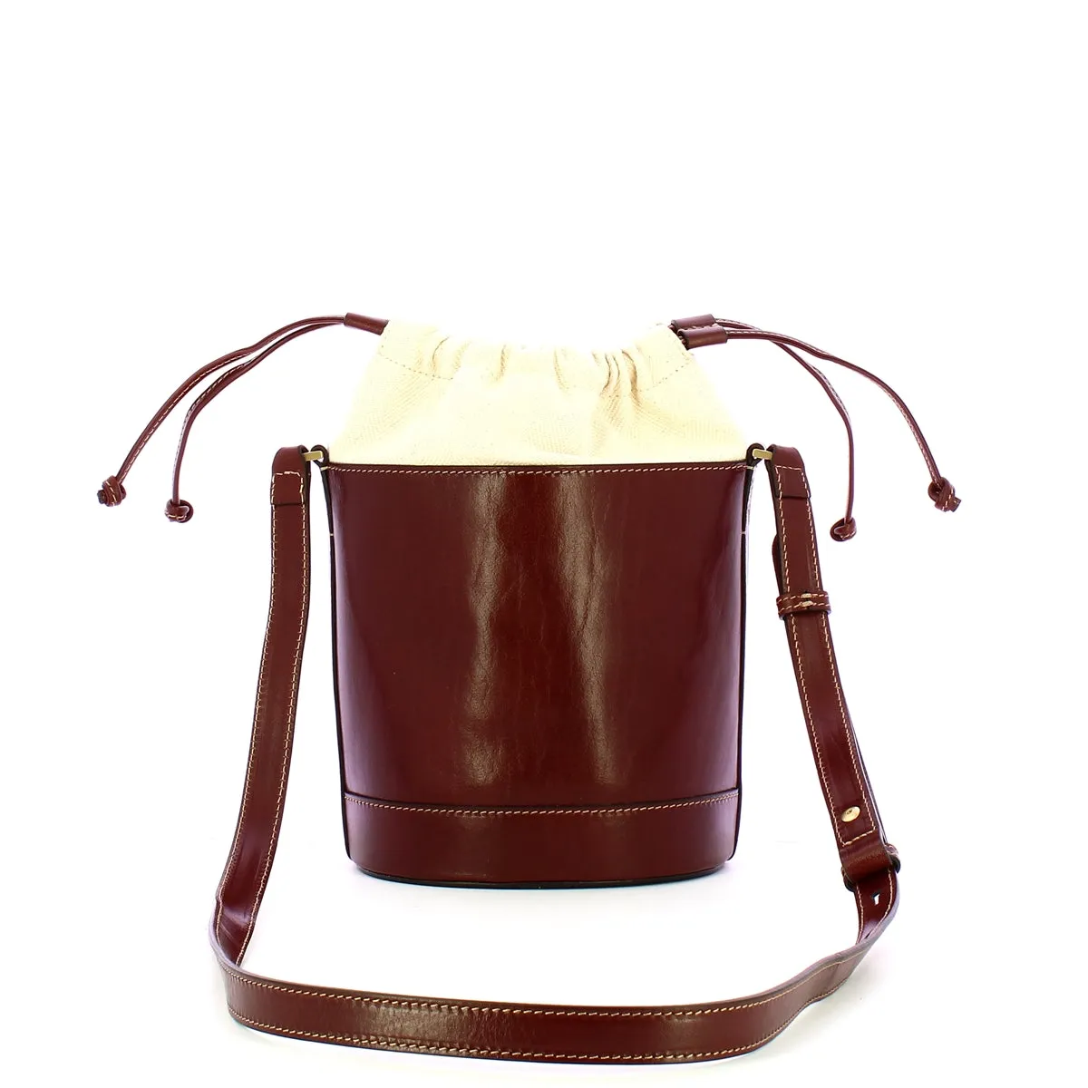 The Bridge - Greta Marrone Bucket Bag - 04312501 - MARRONE/14/ORO