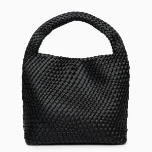 The Charlotte | Elegant & Spacious Leather-Woven Bucket  Shoulder Bag