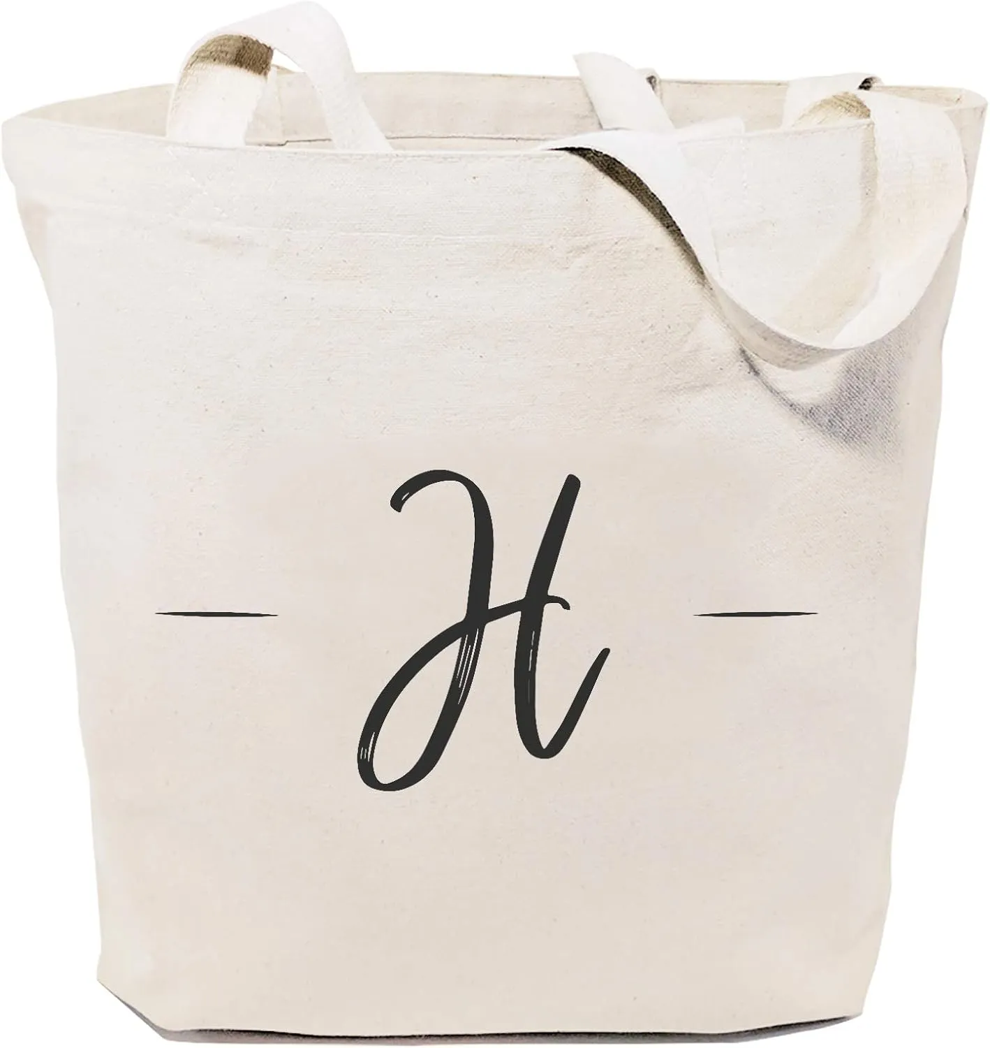 The Cotton & Canvas Co. Personalized Handwritten Monogram Initial Tote
