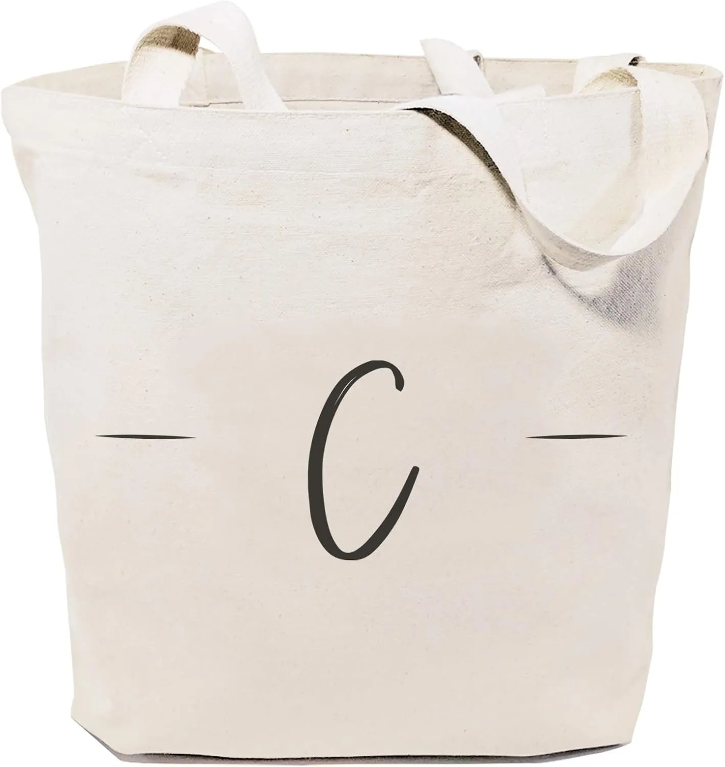 The Cotton & Canvas Co. Personalized Handwritten Monogram Initial Tote