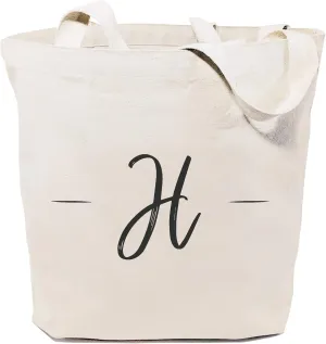 The Cotton & Canvas Co. Personalized Handwritten Monogram Initial Tote