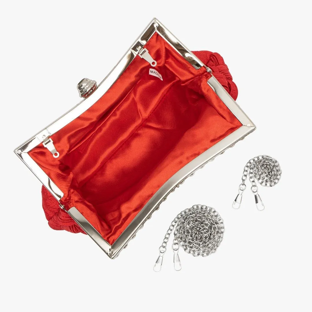 The Maddy | Braided Rhinestone Clutch Bag