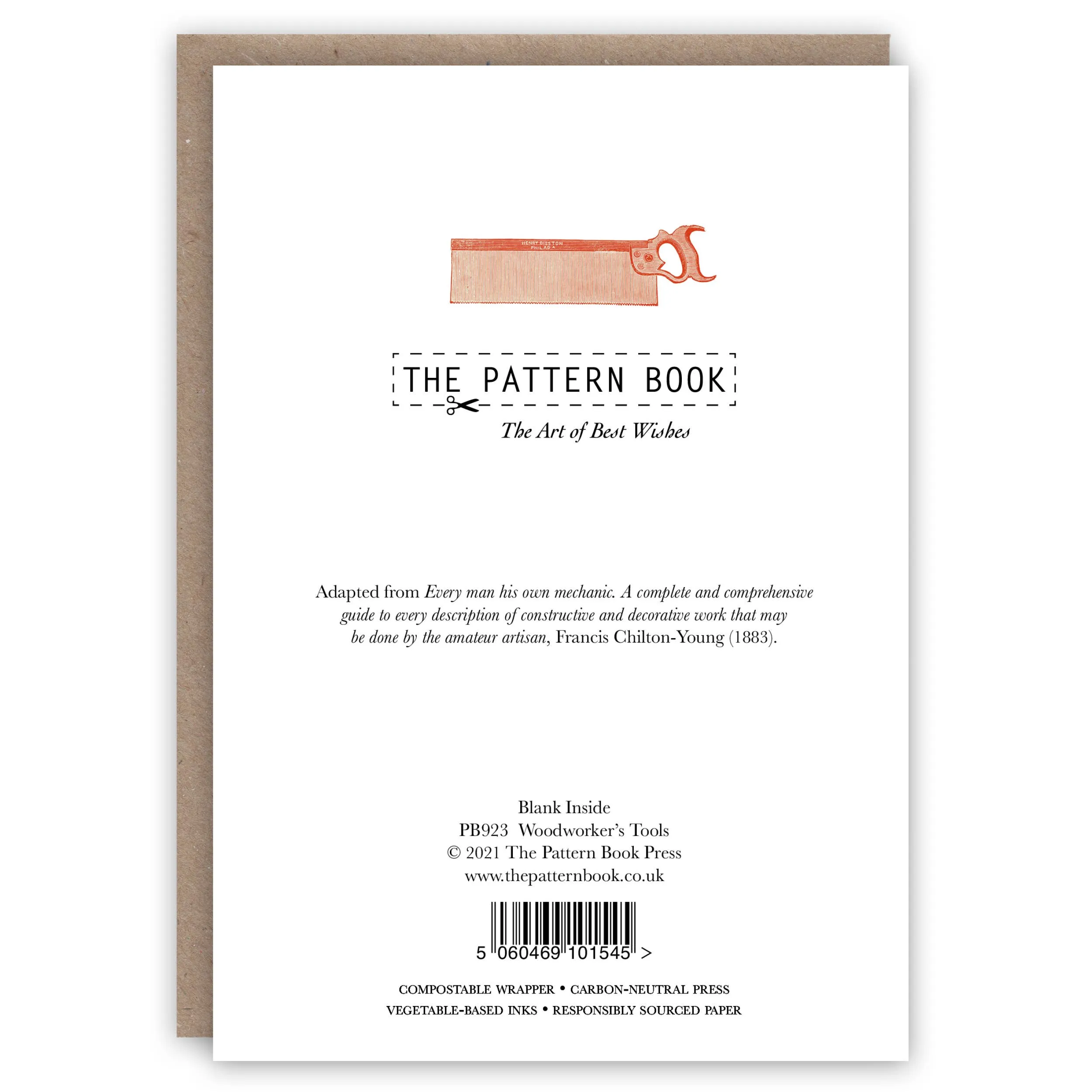 The Pattern Book - Woodworker’s Tools greeting card