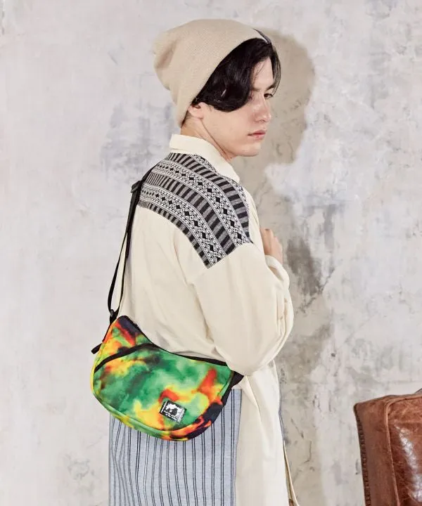 Tie Dye Pattern Round Shoulder Bag