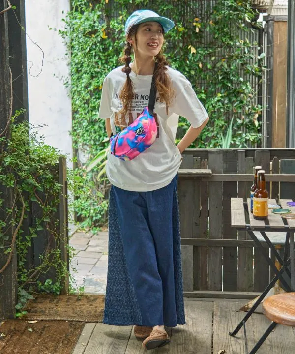 Tie Dye Pattern Round Shoulder Bag
