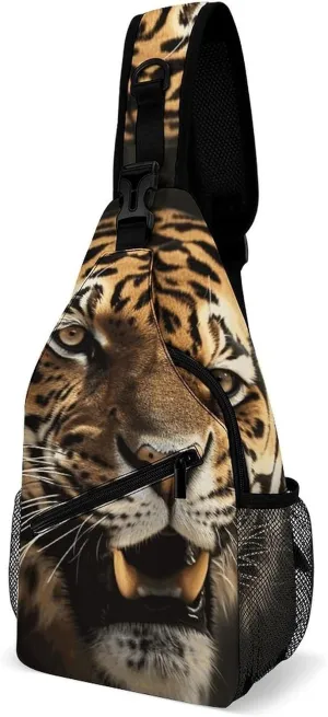 Tiger Sling Bag Crossbody Chest Bags Hiking Backpack Shoulder Backpack For Women Men Travel