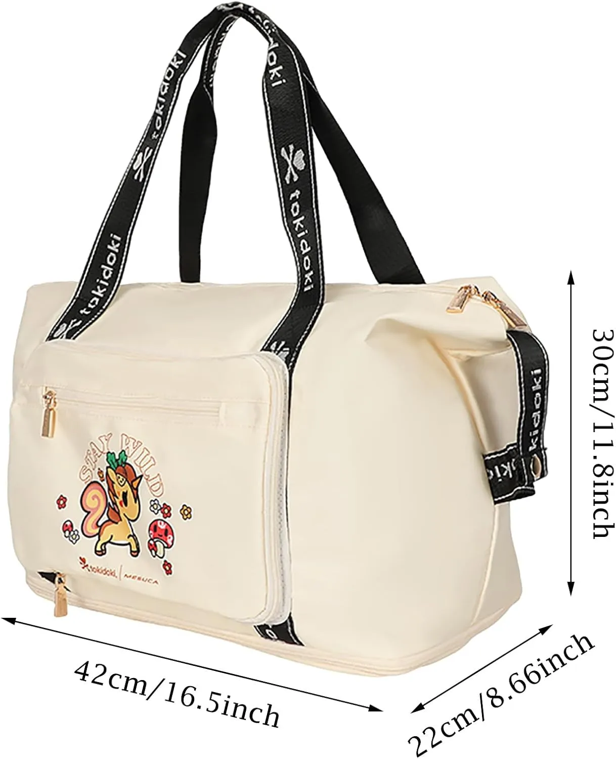 Tokidoki Unicorn Weekender Carry On Duffel Bag For Women Foldie Travel Bags Expandable 42X30X22 Large Capacity Tote Luggage For Sports Gym Overnight Airlines