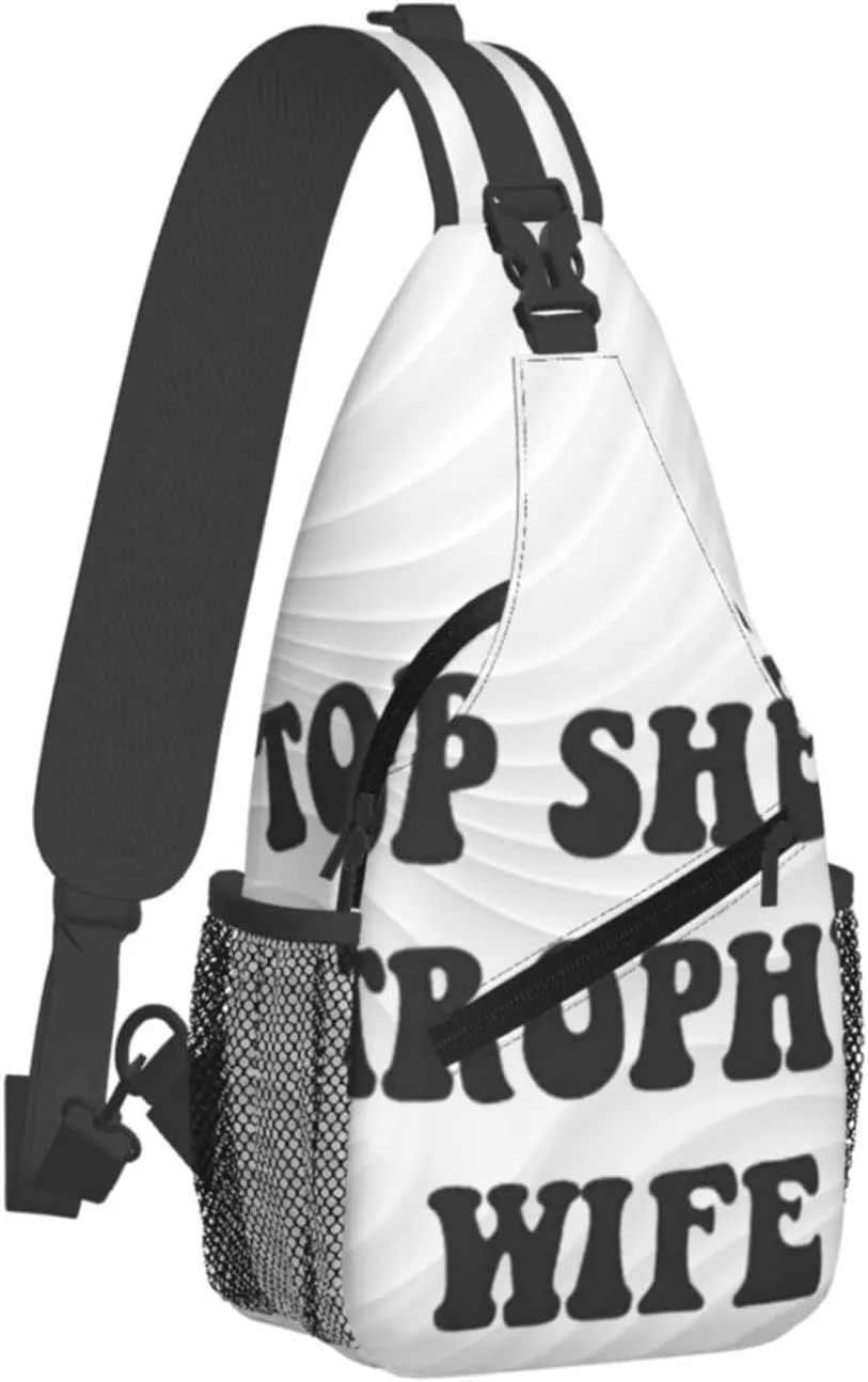 Top Shelf Trophys Wife Small Crossbody Backpack Sling Bag For Men Women Mini One Shoulder Chest Bags Gym Sport Travel Hiking Daypack