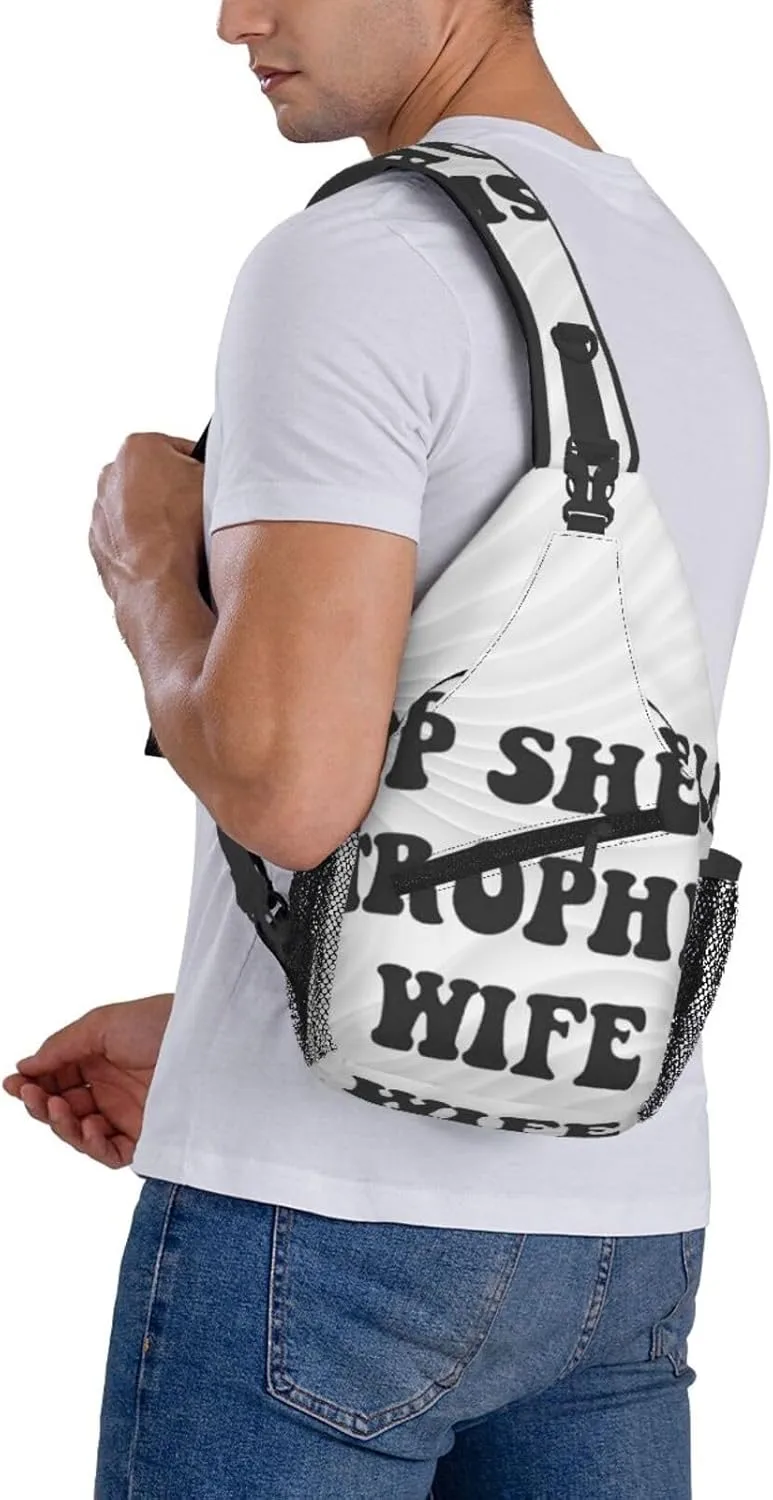 Top Shelf Trophys Wife Small Crossbody Backpack Sling Bag For Men Women Mini One Shoulder Chest Bags Gym Sport Travel Hiking Daypack